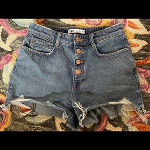 Zara High Waist Booty Shorts